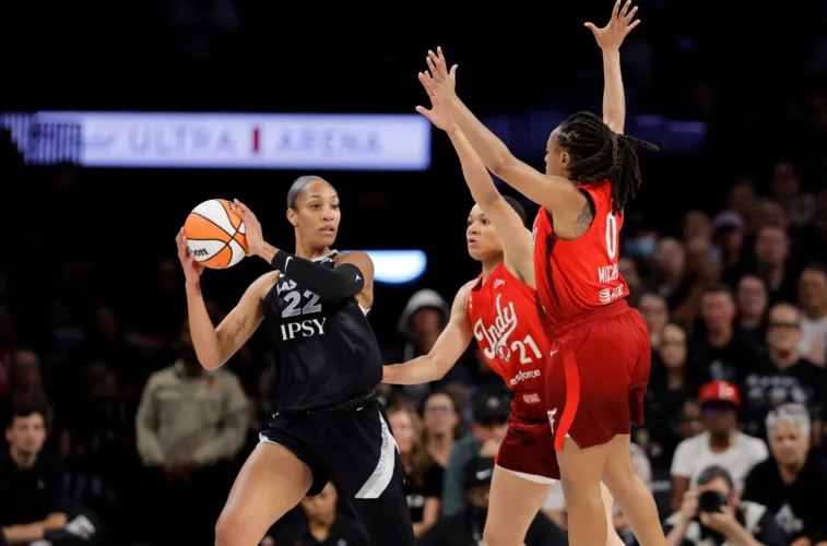 A'ja Wilson scores 36 points as the Aces send the Fever home again with a 94-83 win in Game 3